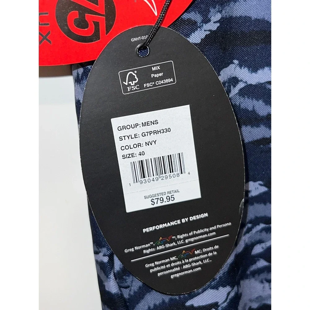 Greg Norman Mens ML75 Microlux Golf Shorts Navy Tiger Camo G7PRH330 Size 44 NWT
